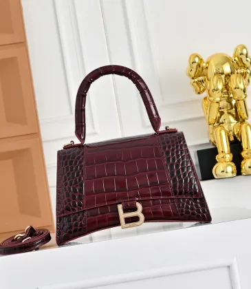 Balenciaga Hourglass Croc Embossed Handbag 23x10x24cm #A64981