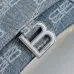 Balenciaga Hourglass Denim Handbag Silver B Logo 23x10x24cm #A64967