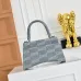 Balenciaga Hourglass Denim Handbag Silver B Logo 23x10x24cm #A64967