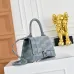 Balenciaga Hourglass Denim Handbag Silver B Logo 23x10x24cm #A64967