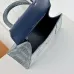 Balenciaga Hourglass Denim Handbag Silver B Logo 23x10x24cm #A64967