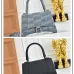 Balenciaga Hourglass Denim Handbag Silver B Logo 23x10x24cm #A64967
