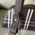 Burberry Check Canvas Bowling Bag with Leather Trim 33.5×12.5×17cm #A65001