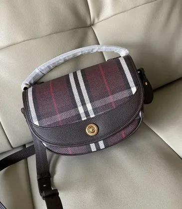 Burberry Check Canvas Crossbody Saddle Bag 24.5×8×18cm #A65005