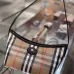 Burberry Check Canvas Shoulder Bag with EKD Logo 25.5×12×16cm #A65003