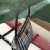 Burberry Check Canvas Shoulder Bag with EKD Logo 25.5×12×16cm #A65003