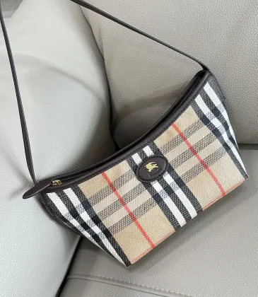 Burberry Check Canvas Shoulder Bag with EKD Logo 25.5×12×16cm #A65003