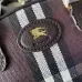Burberry Mini Check Canvas Bowling Top Handle Bag 19.5×9×12cm #A65007
