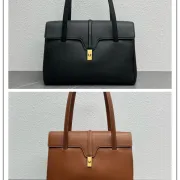 CELINE Grained Leather Medium 16 Shoulder Bag #A49258 CELINE Grained Leather Medium 16 Shoulder Bag #A49258