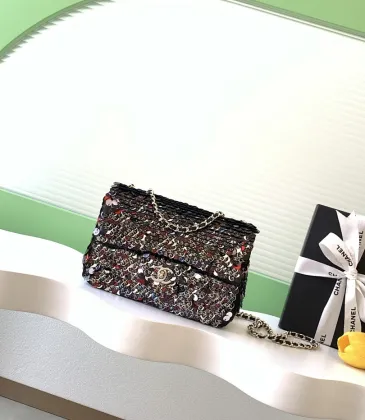 2026 Chanel SO BLACK Sequin Bag Sparkly Double C  Edgy  Cool Perfect for Fall Winter #A60145