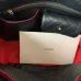 CHANEL Calfskin Quilted Book Pocket Shopping Tote Black #A49142