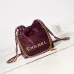 Chanel 22 mini handbag, Shiny calfskin &amp; gold-tone metal  #A49199