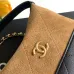 Chanel AP5277 Two Tone Suede Lunch Box Crossbody Bag Gold CC Chain Shoulder Handbag #A65964