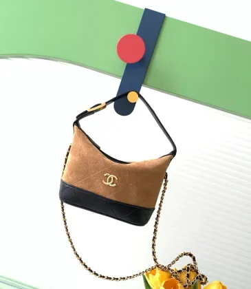 Chanel AP5277 Two Tone Suede Lunch Box Crossbody Bag Gold CC Chain Shoulder Handbag #A65964