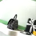 Chanel AS2215 Mini Coco Sequin Tweed Top Handle Bag Gold CC Chain Crossbody Handbag #A65963