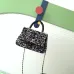 Chanel AS2215 Mini Coco Sequin Tweed Top Handle Bag Gold CC Chain Crossbody Handbag #A65963
