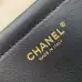 Chanel AS6289 26S Tweed Barrel Bag Vintage Gold CC Top Handle Leather Trim Handbag #A65960