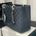 Chanel Black Caviar Gst In Gold Hardware #A49228