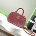 Chanel Burgundy Quilted Velvet Handbag With Top Handle And Gold Chain Strap size:11×20×8cm #A54387