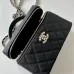 Chanel Quilted Vanity Bags With Chain Straps Showcasing Timeless Design and Luxury Details#A50414