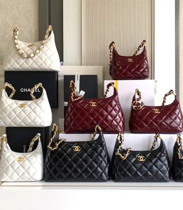 Chanel 4922 Quilted Mini Hobo Bag in Crinkled Lambskin Size 22.5x19.5x8.5CM #A62916