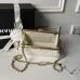 Chanel AS5912 Lambskin Pearl Trim Evening Bag 10×20×7cm #A64997