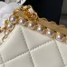 Chanel AS5912 Lambskin Pearl Trim Evening Bag 10×20×7cm #A64997