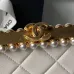 Chanel AS5912 Lambskin Pearl Trim Evening Bag 10×20×7cm #A64997