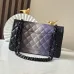 Chanel No.112 Iridescent Gradient Classic Flap Bag Gold CC Chain Quilted Leather Shoulder Bag #A65959