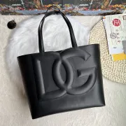 Dolce &amp; Gabbana DG Logo Leather Tote Bag 30×35×14cm #A64999