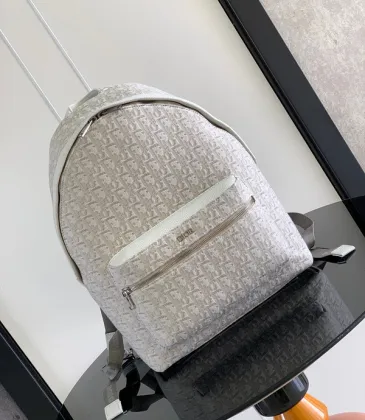 D-ior Oblique Pattern Light Gray Backpack With Contrast Leather Trim For Stylish Functionality #A50078