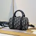 DIOR Blue Oblique Print Fabric Bag #A61246
