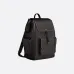 D-ior Black Leather Backpack With Minimalist Design And Functional Pockets For Timeless Utility#A50067