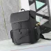 D-ior Black Leather Backpack With Minimalist Design And Functional Pockets For Timeless Utility#A50067