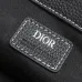 D-ior Black Leather Backpack With Minimalist Design And Functional Pockets For Timeless Utility#A50067