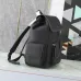 D-ior Black Leather Backpack With Minimalist Design And Functional Pockets For Timeless Utility#A50067