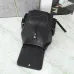 D-ior Black Leather Backpack With Minimalist Design And Functional Pockets For Timeless Utility#A50067