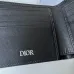 D-ior Black Leather Wallet With Embossed Signature Pattern And Luxury Branding #A50111