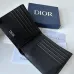 D-ior Black Leather Wallet With Embossed Signature Pattern And Luxury Branding #A50111