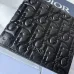 D-ior Black Leather Wallet With Embossed Signature Pattern And Luxury Branding #A50111