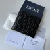 D-ior Black Leather Wallet With Embossed Signature Pattern And Luxury Branding #A50111
