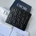 D-ior Black Leather Wallet With Embossed Signature Pattern And Luxury Branding #A50111