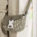 D-ior Olive Green Oblique Pattern Crossbody Bag With Signature Lock Design  size:19×13×4cm #A54109