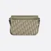 D-ior Olive Green Oblique Pattern Crossbody Bag With Signature Lock Design size:23×17×6cm #A54106