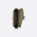 D-ior Olive Green Leather Crossbody Bag With Signature Lock And Adjustable Strap  size:23×17×6cm #A54107