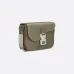 D-ior Olive Green Leather Crossbody Bag With Signature Lock And Adjustable Strap  size:23×17×6cm #A54107