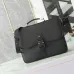 D-ior Black Leather Briefcase With Signature Lock And Versatile Carry Options size:16×7×0.8cm #A54104