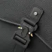 D-ior Black Leather Briefcase With Signature Lock And Versatile Carry Options size:16×7×0.8cm #A54104