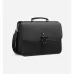 D-ior Black Leather Briefcase With Signature Lock And Versatile Carry Options size:16×7×0.8cm #A54104