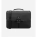 D-ior Black Leather Briefcase With Signature Lock And Versatile Carry Options size:16×7×0.8cm #A54104